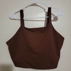 Brown Girlfriend Collective Mia High neck bra